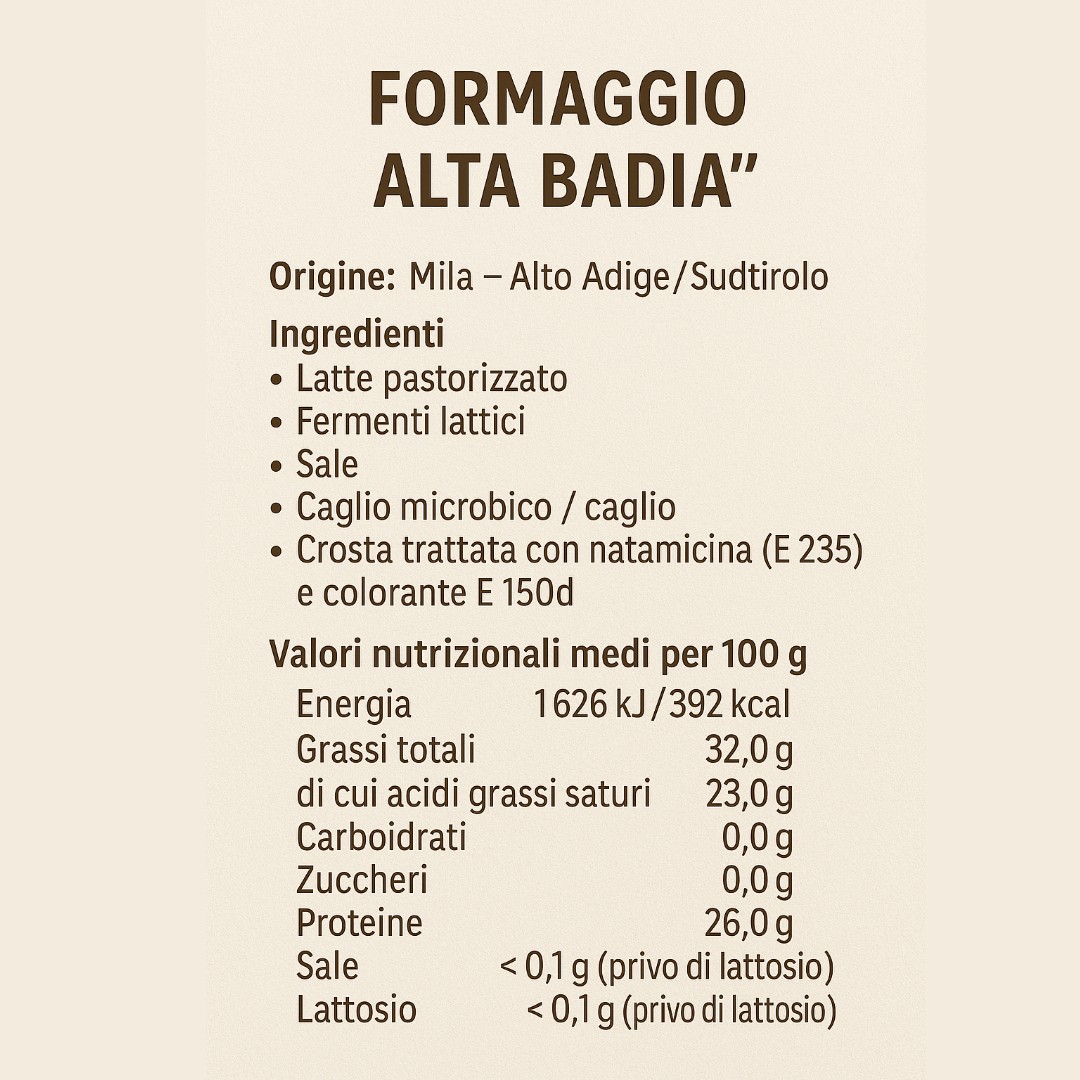 FORMAGGIO DEL TRENTINO - AltaBadia - immagine 2